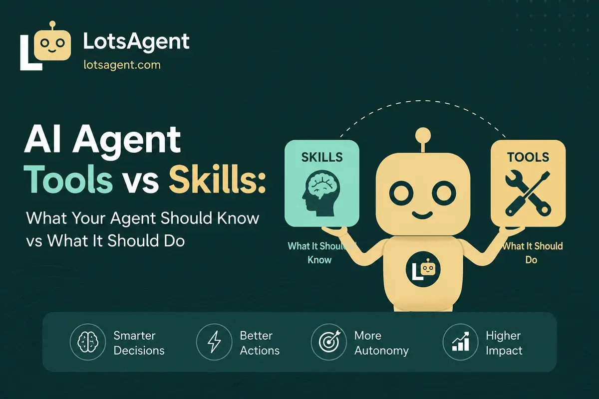 AI Agent Tools vs Skills: What Your Agent Should Know vs What It Should Do